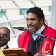 The Rev. William J. Barber II, president of the North Carolina NAACP, attends the Mountain Moral Monday 2014 event at Pack Square Park in Asheville, N.C., Aug. 4, 2014.
Alicia Funderburk/Getty Images